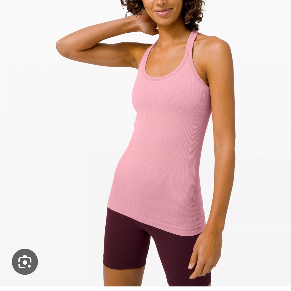 Lululemon pink Ebb to Street tank